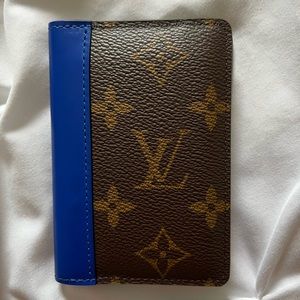 Louis Vuitton Pocket Organizer. Brown(Blue)